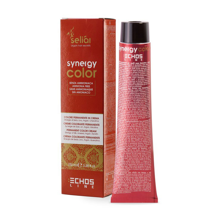 Безаміачна крем-фарба для волосся Echosline Seliar Synergy Color з арганою та кератином 8.0 Light Blonde, 100 мл